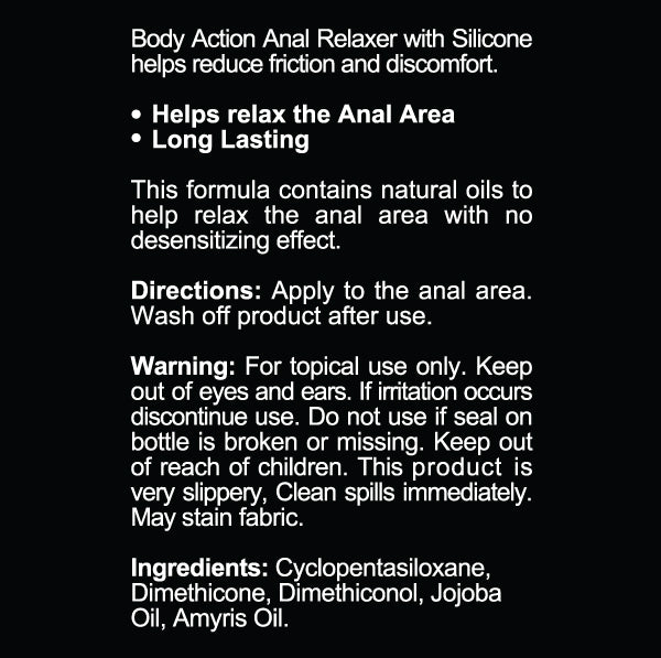 Anal Relaxer Silicone Lubricant