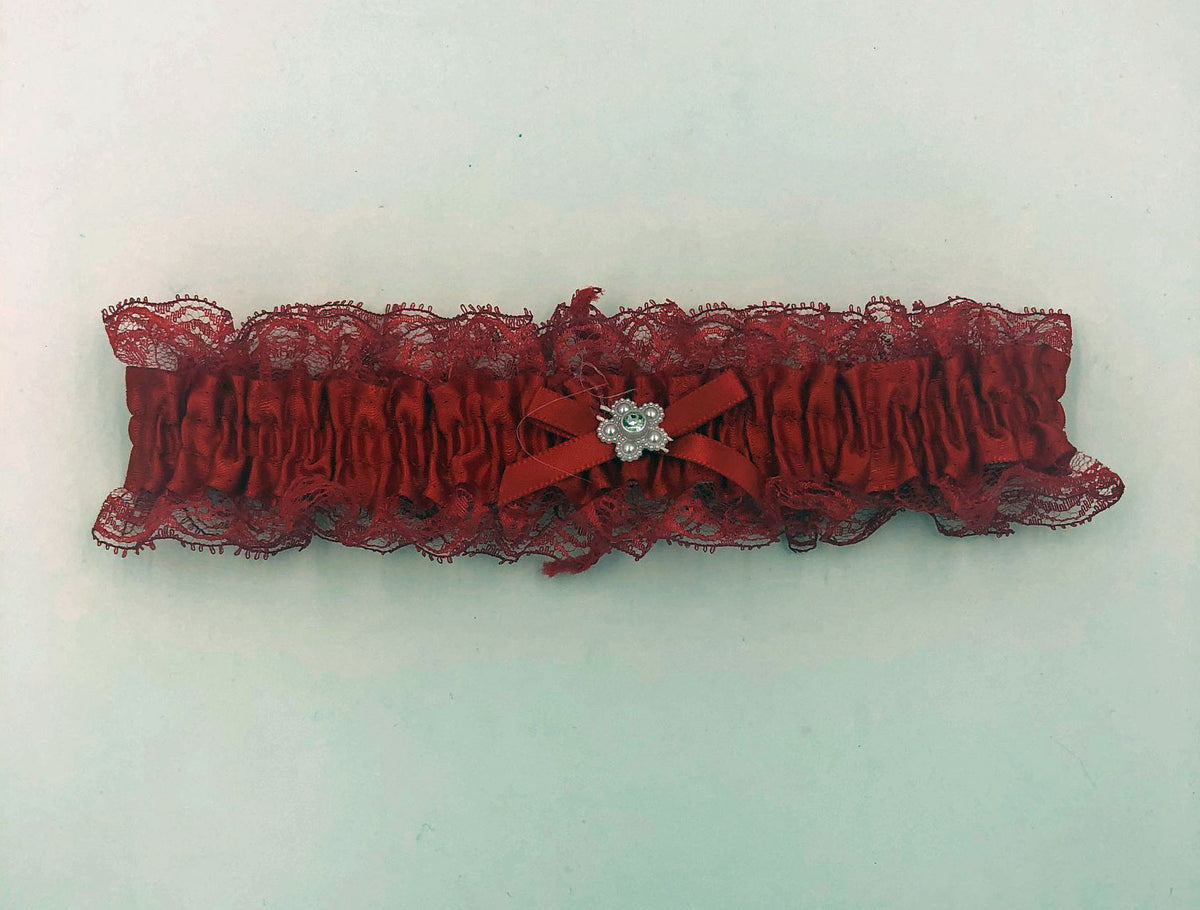 Satin Leg Garter With Lace