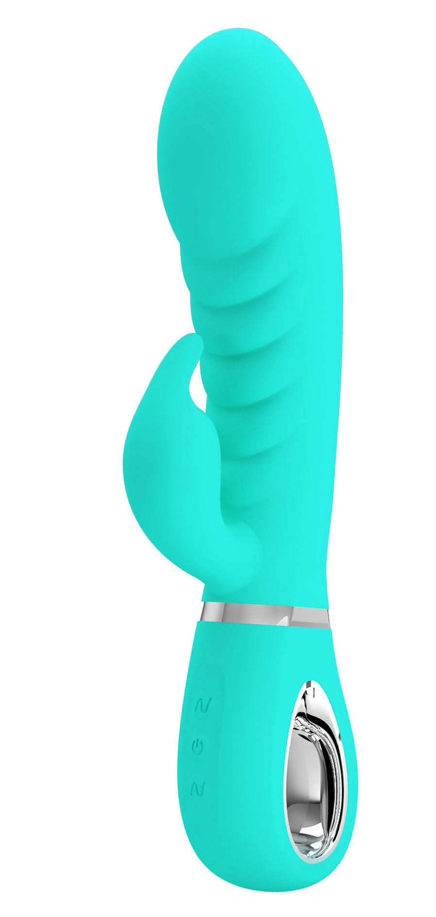 Prescott Super Soft Rabbit Silicone Vibrator - Teal BI-014635-4