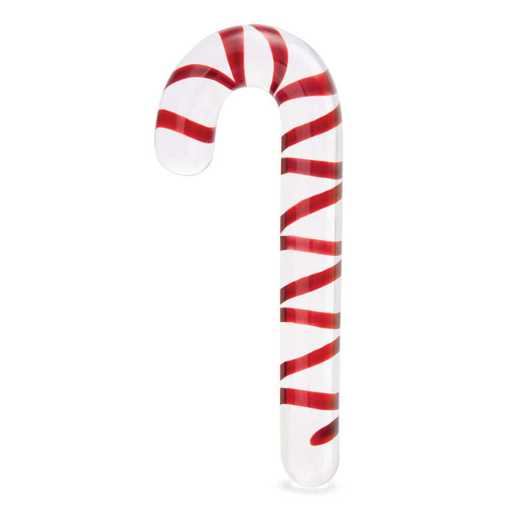 Candy Cane Dream Glass Dildo