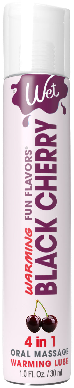 Wet Warming Fun Flavors - Black Cherry - 4 in 1 Lubricant 1 Oz WT20445