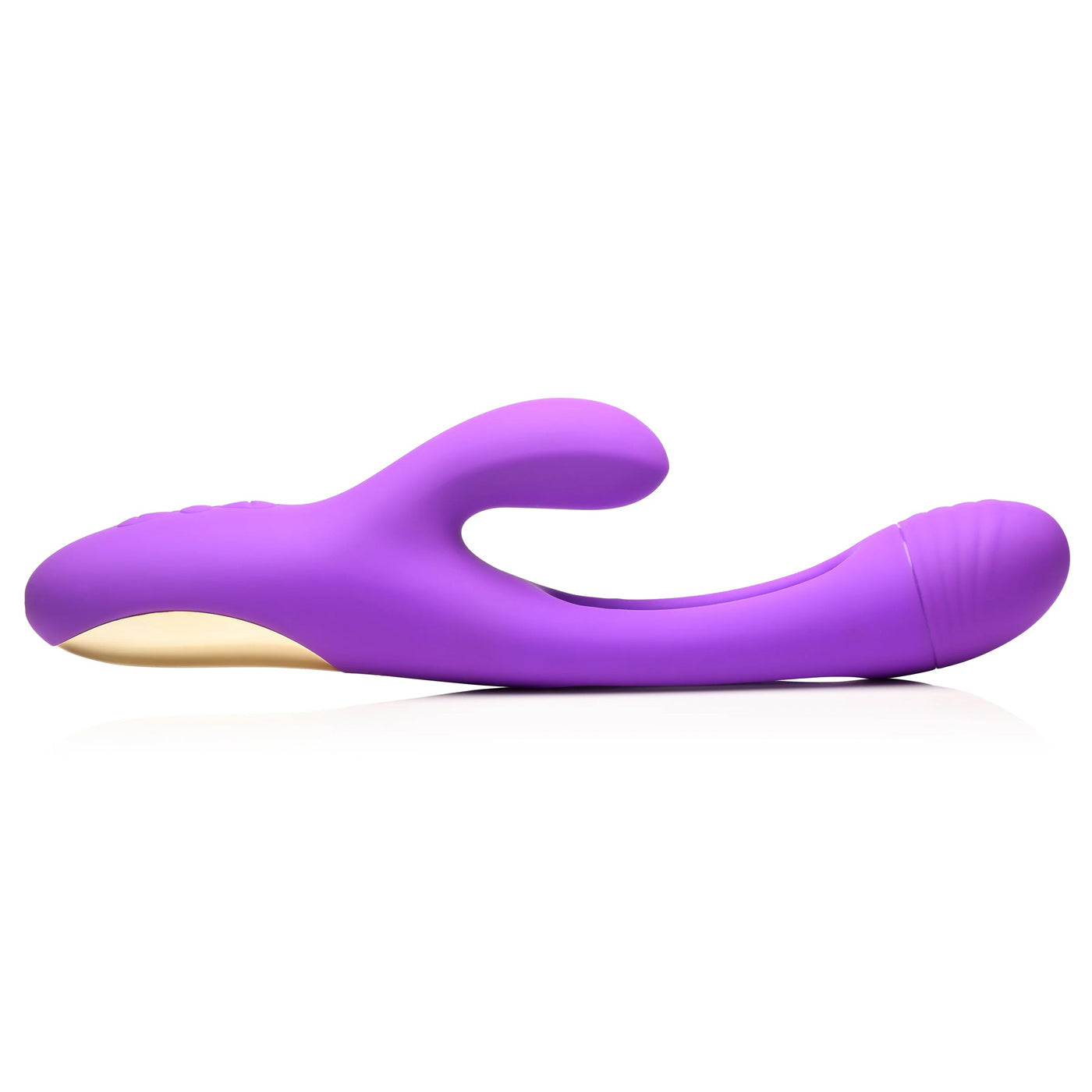 Tri-Flick Flicking Silicone Rabbit Vibrator - Purple INM-AH411