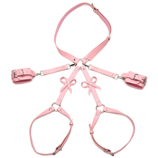 Bondage Harness With Bows - Medium/large - Pink STR-AH089-ML