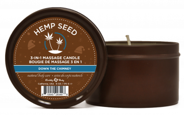 Hemp Seed 3-in-1 Massage Candle - Down the Chimney - 6 Oz