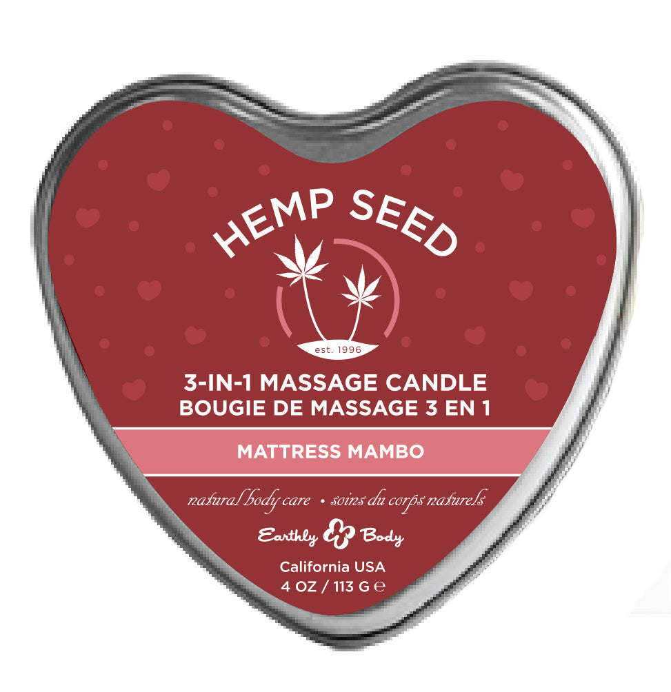 Hemp Seed 3-in-1 Massage Candle - Mattress Mambo  Mattress Mambo - 4oz EB-HSCV022C