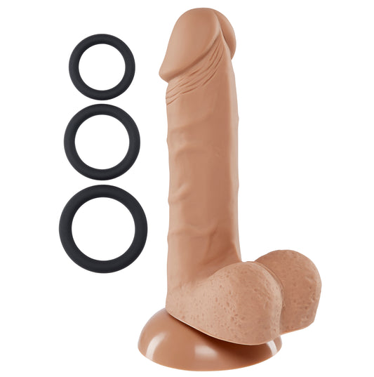 Pro Sensual Series 6 Inch Silicone Pro Odorless Dong - Tan WTC852837