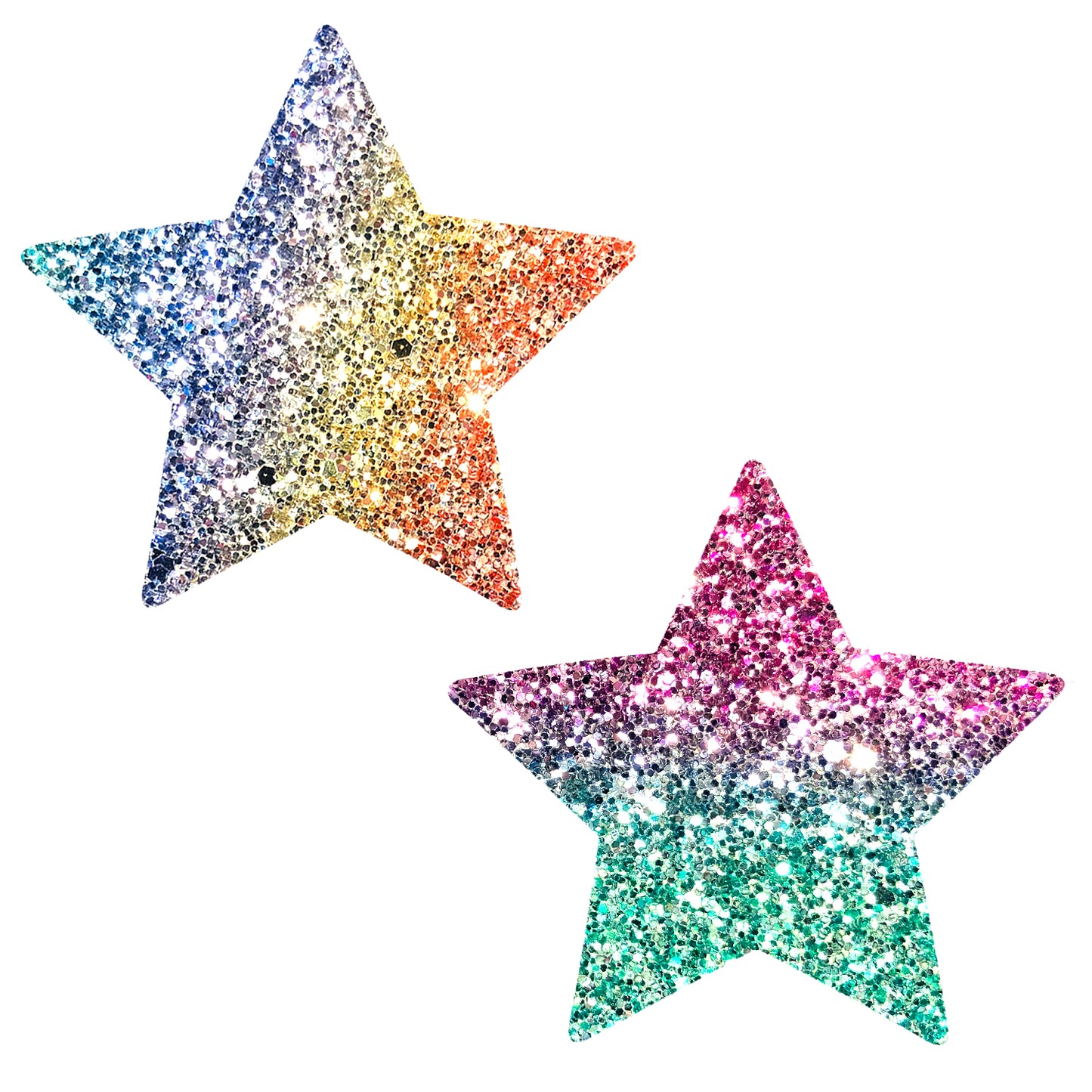 Super Sparkle Rock Kandi Chunky Rainbow Glitter Starry Nights Nipztix Pasties NN-SSR-STR-NS