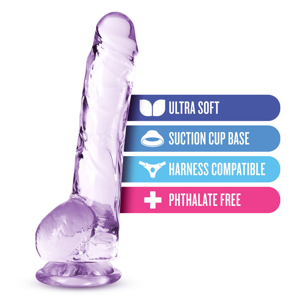 Naturally Yours Crystalline Dildo Amethyst