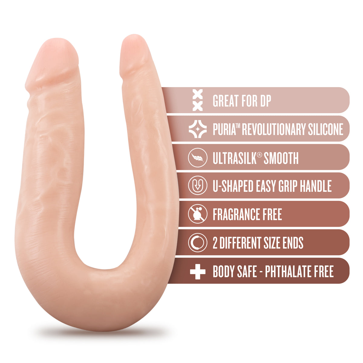 Dr Skin Silicone Dr Double Double Dong Vanilla