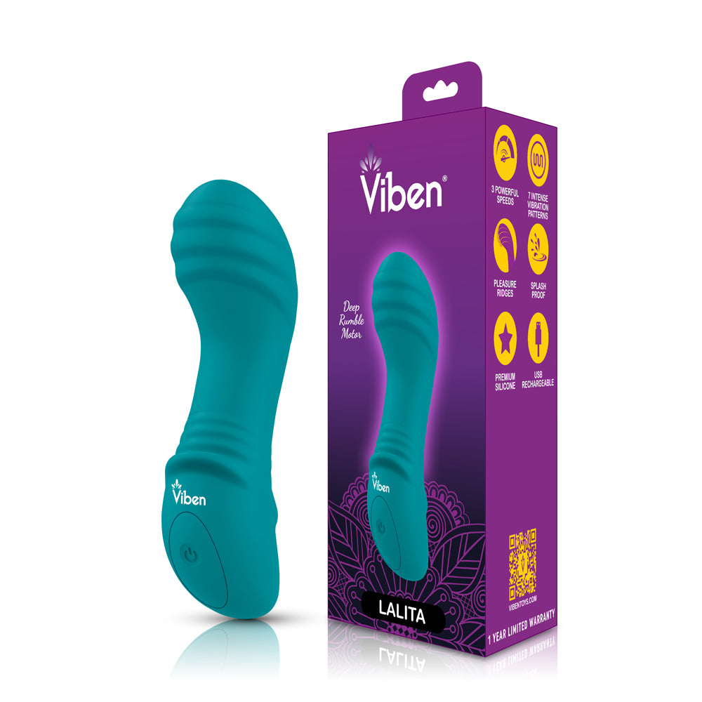 Lalita Mini Pleasure Ridges G Spot Vibe Ocean