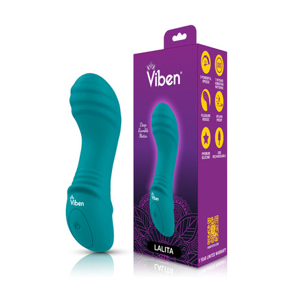 Lalita Mini Pleasure Ridges G Spot Vibe Ocean