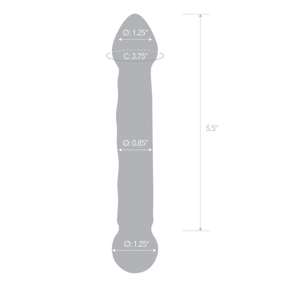 Full Tip Textured Glass Dildo