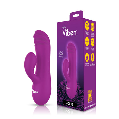 Jolie Mini Pleasure Ridges Rabbit Vibe Berry