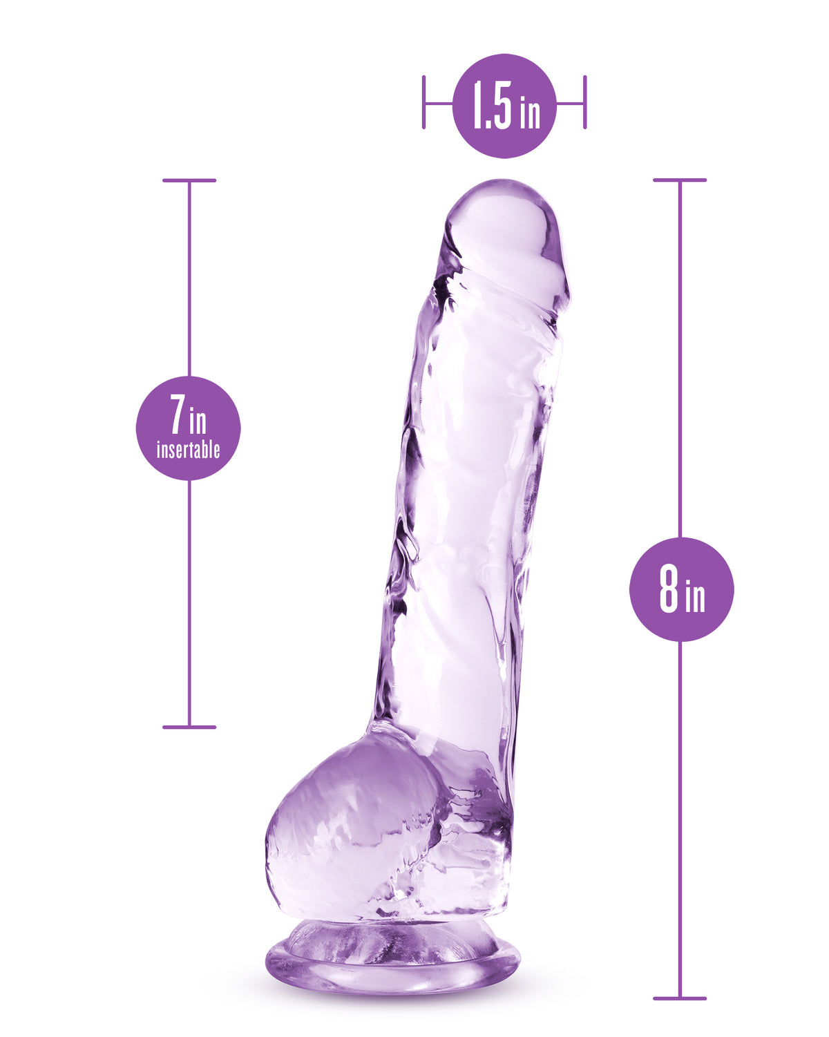 Naturally Yours Crystalline Dildo Amethyst