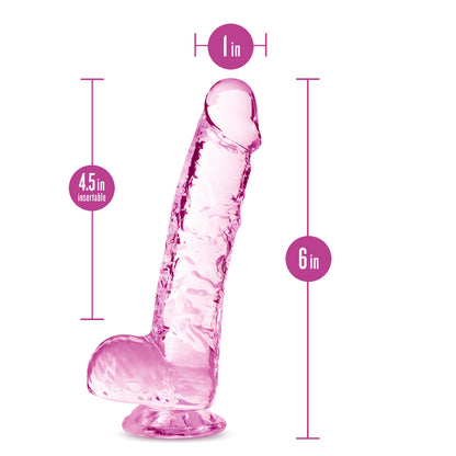 Naturally Yours Crystalline Dildo Rose