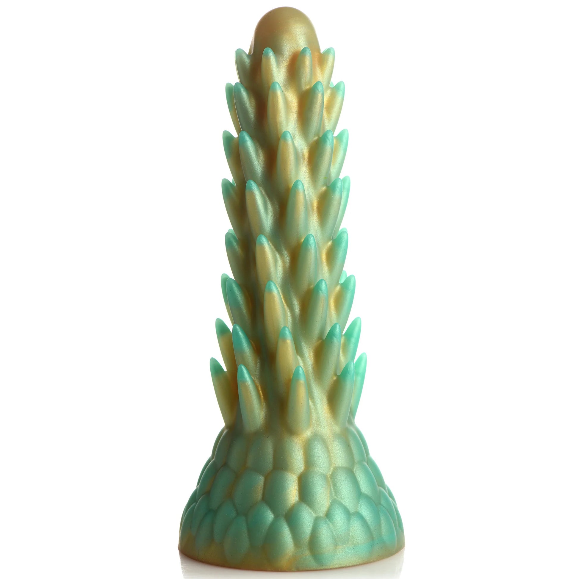 Stegosaurus Spiky Reptile Silicone Dildo - Green CC-AH294-GRN