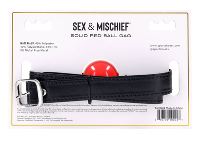Sex And Mischief Solid Ball Gag