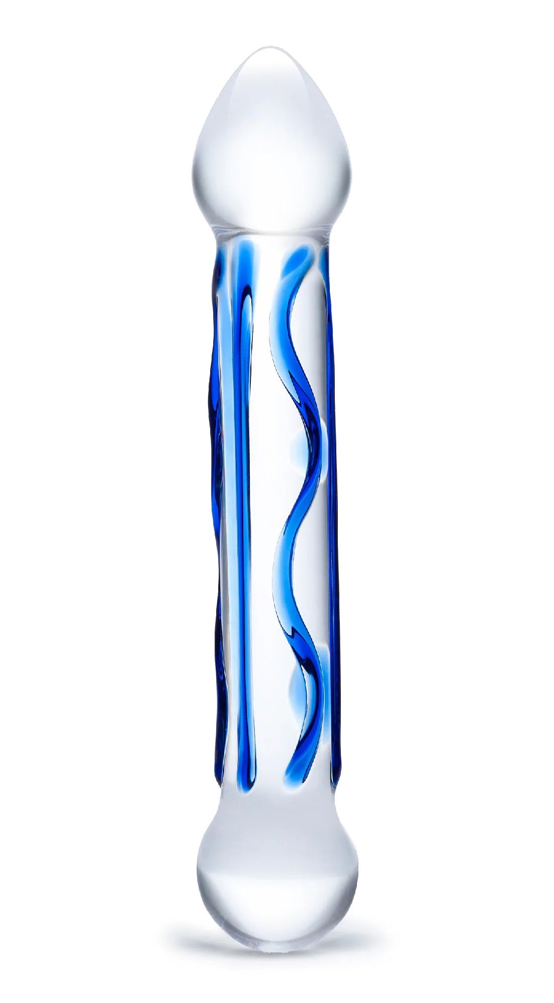 Full Tip Textured Glass Dildo