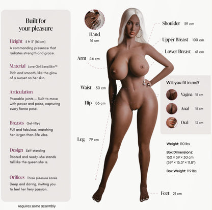 Kiara Chocolate • 5ft 3" Sex Doll