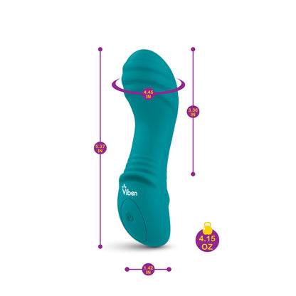Lalita Mini Pleasure Ridges G Spot Vibe Ocean