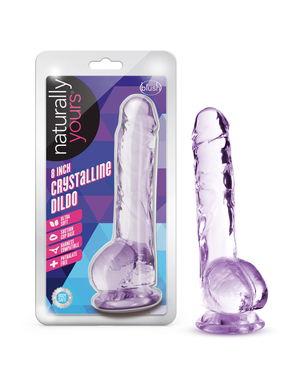 Naturally Yours Crystalline Dildo Amethyst