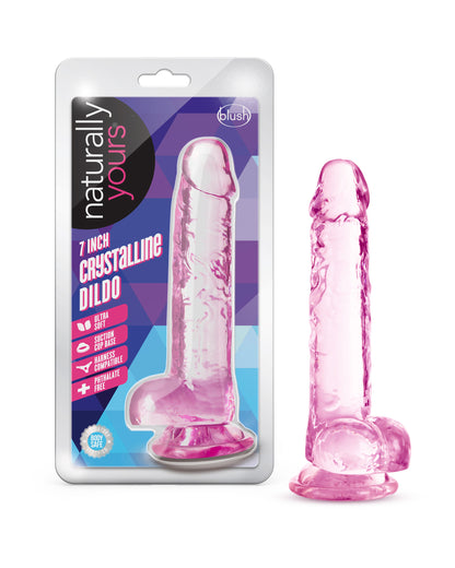 Naturally Yours Crystalline Dildo Rose