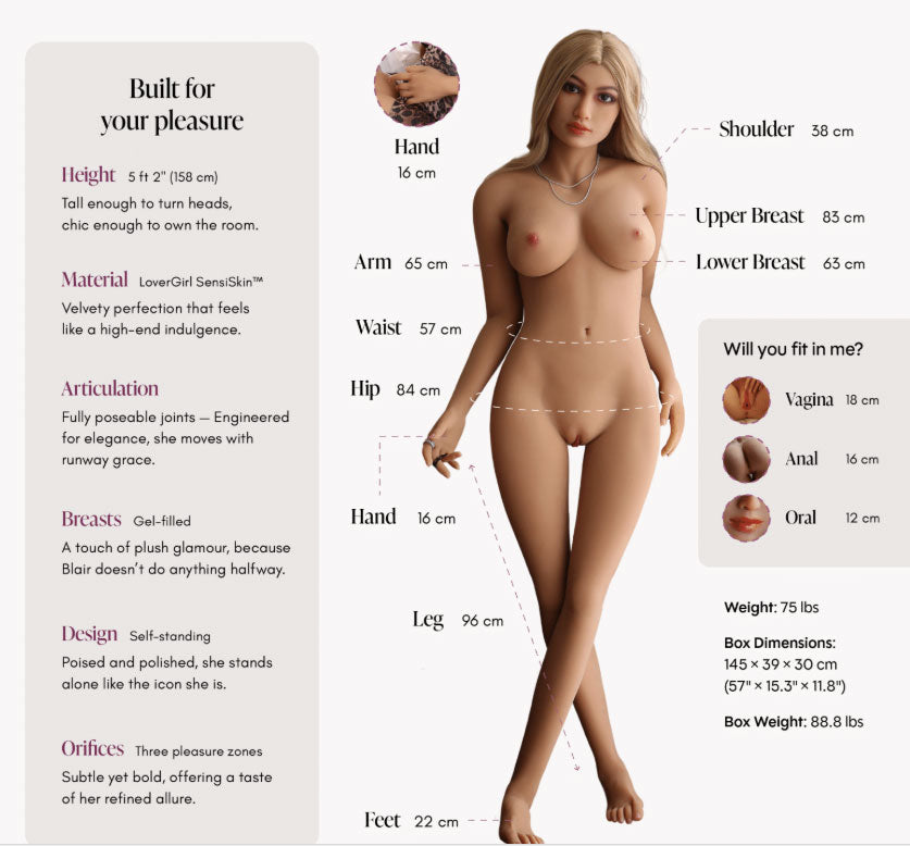 Blair Vanilla - 5ft 2" Sex Doll