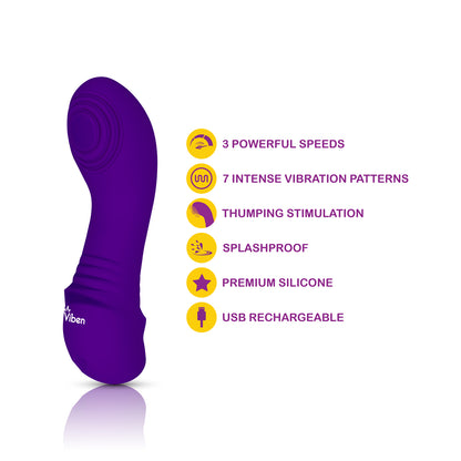 Sabela Mini Thumping G Spot Vibe Violet