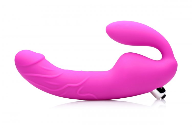 Royal Rider Vibrating Strapless Strap- on Dildo - Pink SU-AF467