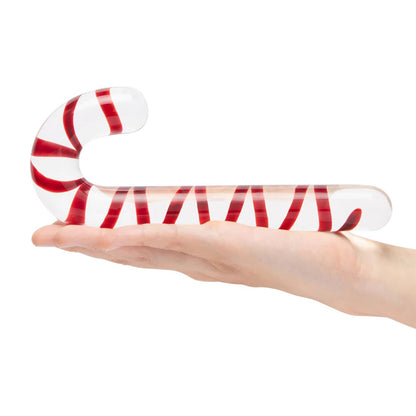 Candy Cane Dream Glass Dildo