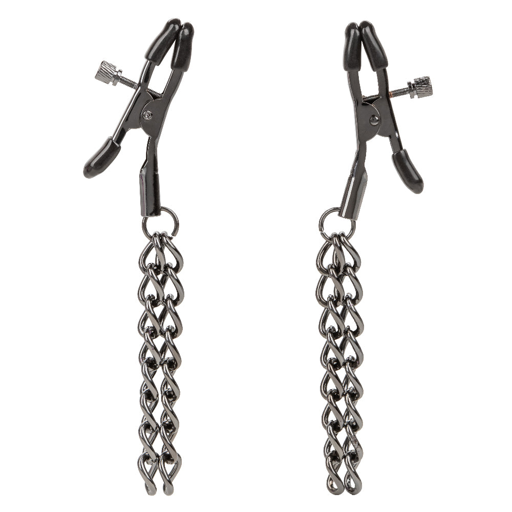 Euphoria Collection Chain Nipple Clamps - Black SE3100072