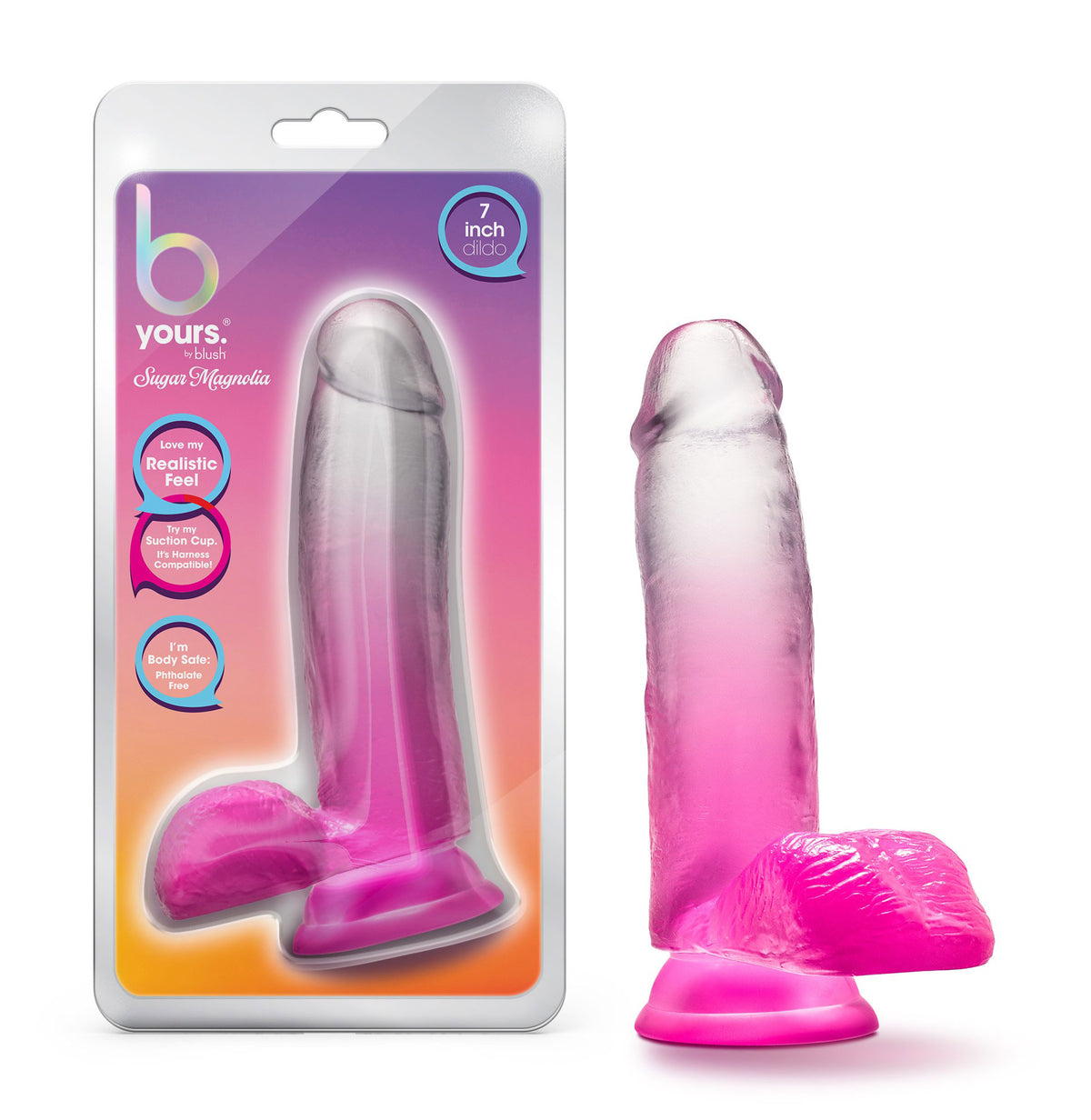 B Yours Sugar Magnolia Dildo Fuchsia