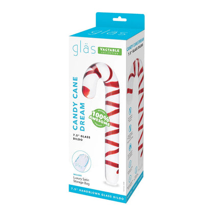 Candy Cane Dream Glass Dildo
