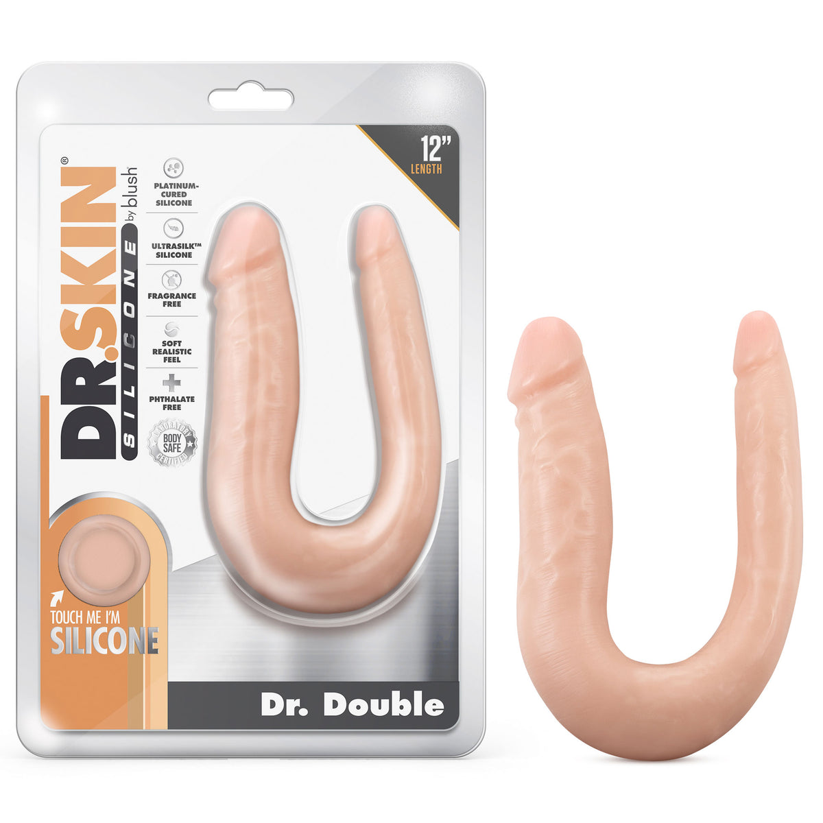 Dr Skin Silicone Dr Double Double Dong Vanilla