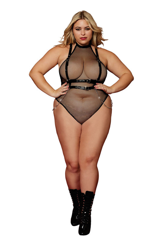 Teddy and Harness - Queen Size - Black DG-13291XBLKQ