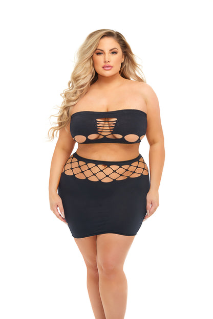 Net Worth 2pc Bandeau Set Queen