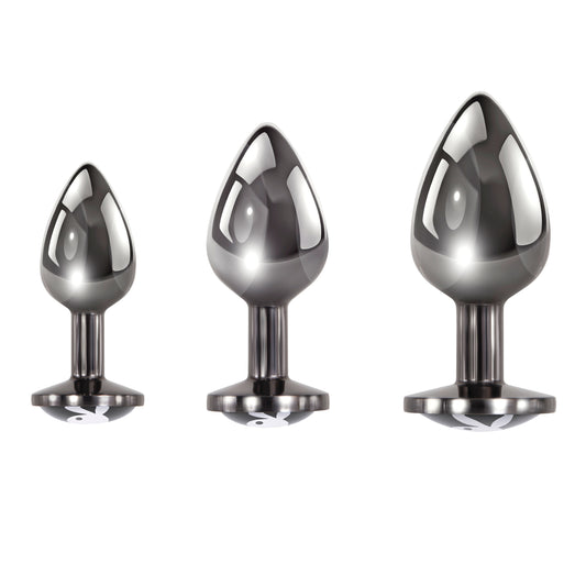 Pleasure 3 Ways - Butt Plug - Hematite PB-BP-2253-2